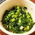 chie．co's cooksnap of when they made 大根の葉のにんにく炒め.