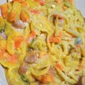 しばみけにゃ's cooksnap of when they made カボチャと豆乳のクリームパスタ.