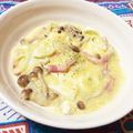 ゆにこーん☆'s cooksnap of when they made きのこ・ベーコン・卵のあん掛け豆腐.