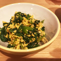 ともーこじ's cooksnap of when they made 華やか一品☆ほうれん草と炒り卵のごま和え.