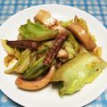 chocoraママ's cooksnap of when they made キャベツといかのオイカレー炒め.