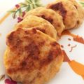 Mastiff's cooksnap of when they made 離乳食 鶏ミンチと納豆のハンバーグ.