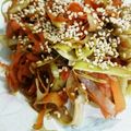 mamajiro's cooksnap of when they made 大根と人参の皮だけキンピラ.