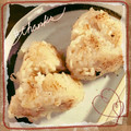 P♡shion's cooksnap of when they made トースター使用！残ったご飯で焼きおにぎり.