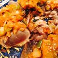 mvuanyusi's cooksnap of when they made カツオのハチミツ炙り・ネギバタワイン醤油.