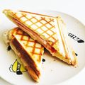 uchico1006's cooksnap of when they made ハムチーズホットサンド.