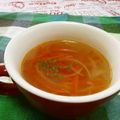 赤い電話's cooksnap of when they made にんじんと玉ねぎの千切り野菜スープ.