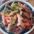 skskiss's cooksnap of when they made ご飯がススム☆カレー風味の洋風生姜焼き丼.