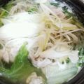 りずまろ's cooksnap of when they made しゃっきりネギのせ☆豚&白菜のシンプル鍋.
