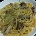 こみｯく's cooksnap of when they made わさびがきいたオイルサーディンスパゲティ.