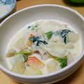 かぼす１２３'s cooksnap of when they made レンコンと小松菜のホワイトシチュー.