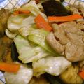 チョル山's cooksnap of when they made 豚肉と茄子とキャベツのコンソメ炒め.