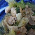 Qth66's cooksnap of when they made 鶏ももとキャベツのなめ茸レンジ蒸し.