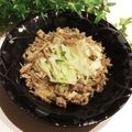 なつき☆ミ's cooksnap of when they made 麺つゆで簡単！鶏ひき肉とごぼうの柳川風丼.