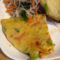 ほのぼのいっこ's cooksnap of when they made 米粉のカリカリチヂミ♪小松菜・人参・竹輪.