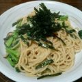 KAERU娘's cooksnap of when they made 麺つゆ明太子パスタ.