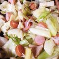 aimama035's cooksnap of when they made ぱぱっと！キャベツとソーセージの炒め物.