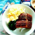 賢くんママ's cooksnap of when they made ボリュームUP！うなぎのふわ玉丼！.