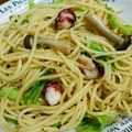 HTYK's cooksnap of when they made アサリとエリンギのアヒージョパスタ.