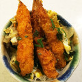 Pinot☆'s cooksnap of when they made エビフライの卵とじは、鎌倉丼.