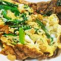 あら会長's cooksnap of when they made 栄養満点　納豆とニラのオムレツ.