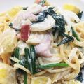 クックmii75's cooksnap of when they made さつま芋とほうれん草のチーズパスタ♫.