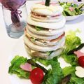 ♡ぽっぽ♡'s cooksnap of when they made 結婚記念日に！ウエディングサンドイッチ.