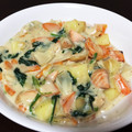 げっちゅ☆★☆'s cooksnap of when they made ☆牛乳で簡単♪塩鮭と野菜のクリーム煮☆.