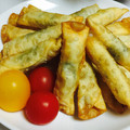 fuyurera's cooksnap of when they made 簡単⁂長芋の餃子の皮でおくるみ揚げ.