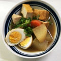 がっつママ's cooksnap of when they made 鶏肉とたまごと大根と厚揚げ豆腐の味噌煮.