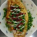 chaconneニ短's cooksnap of when they made モヤシとチーズ入りとん平焼き.