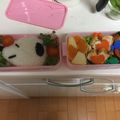 Nchoco's cooksnap of when they made 簡単！スヌーピー☆キャラ弁・運動会.
