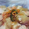 奈月３'s cooksnap of when they made ♪鶏肉のレンジ蒸しにんにく生姜ソース♪.