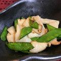 クックO47JFC☆'s cooksnap of when they made エリンギと絹さやのにんにく塩バター炒め.