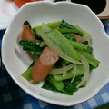 ととろ＆めい's cooksnap of when they made 小松菜ソーセージのバター炒め☆弁当☆妊婦.