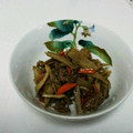 acquastone's cooksnap of when they made 牛肉とごぼうとまいたけのしぐれ煮.