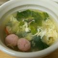 ゆあわか's cooksnap of when they made レタスの外葉で節約スープ.