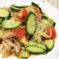 yuuuuumiko's cooksnap of when they made キュウリとトマトもやしのツナ マスタード.