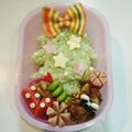 ゆっこんりこん's cooksnap of when they made キャラ弁☆クリスマスツリー弁当♪.