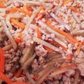 ♡ゆさ♡'s cooksnap of when they made ゴボウと鶏挽肉のあんかけ丼.
