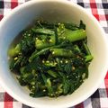 ☆みいーちゃん☆'s cooksnap of when they made 春菊のピーナッツ和え　お弁当にも♪.
