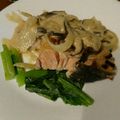 さぁ★たぁ★'s cooksnap of when they made 鮭と小松菜、失敗しないクリームソース添え.