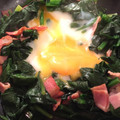 Koidorobo's cooksnap of when they made ニトスキ余熱料理　ほうれん草の半熟卵かけ.