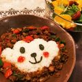 きんちょきん's cooksnap of when they made 申年＊おさるさんのデコカレー.