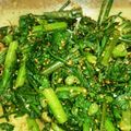 湊ひぃろ's cooksnap of when they made 母の味☆春菊の胡麻和え.