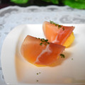 mielle's cooksnap of when they made 生ハムと柿の前菜♪.