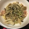 ヴィーナスけい's cooksnap of when they made ベーコンときのこのクリームパスタ♫.