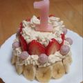 ゆんやともも's cooksnap of when they made 離乳食☆1歳のバースデーケーキ.