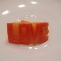 Mizuho1990's cooksnap of when they made 飾り切り♫ LOVEリンゴ.