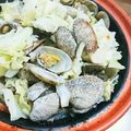 momoco's cooksnap of when they made あさりベーコンとキャベツ蒸し.